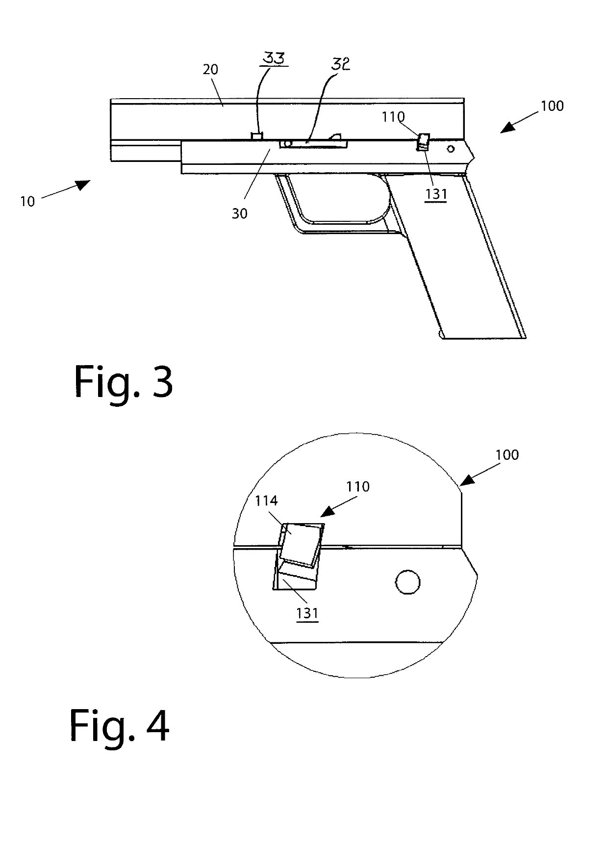 Slide block mechanism for semi-automatic pistols