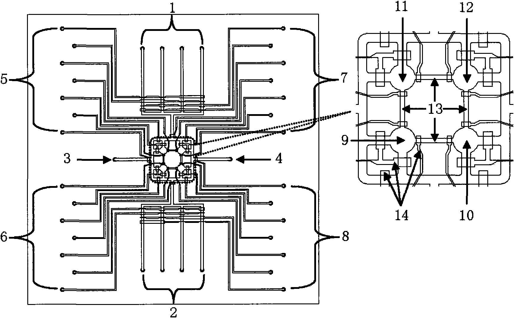 Integrated microfluidic chip and application thereof in living cell control and analysis