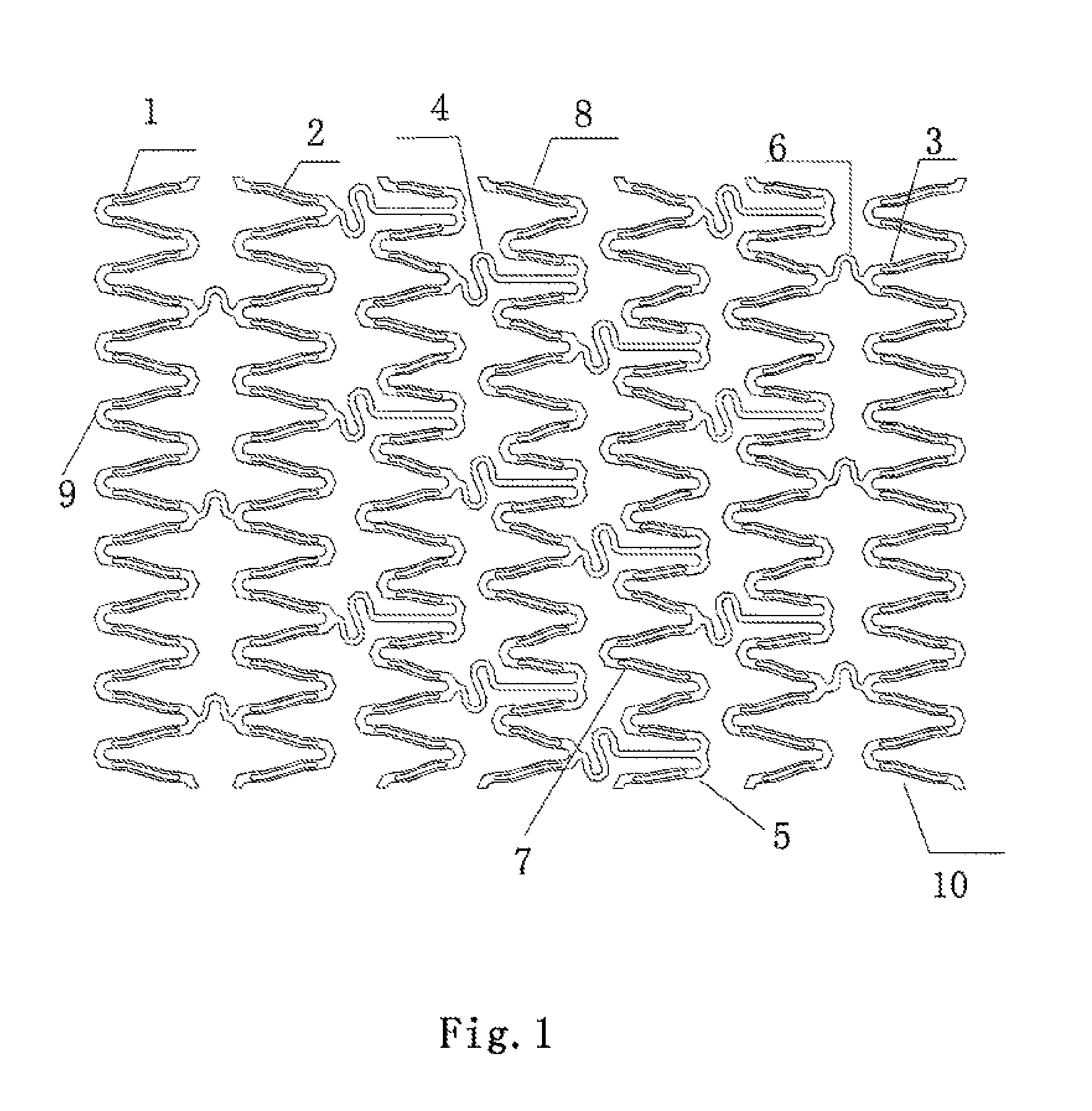 Coronary artery vascular stent with medicine carrying slots