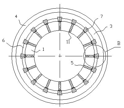 Electromagnetic soft contact continuous casting crystallizer