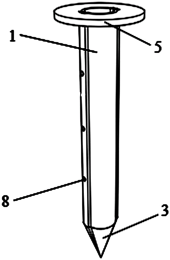 Inner rooting type anchorage supporting device and slope anchorage supporting method thereof