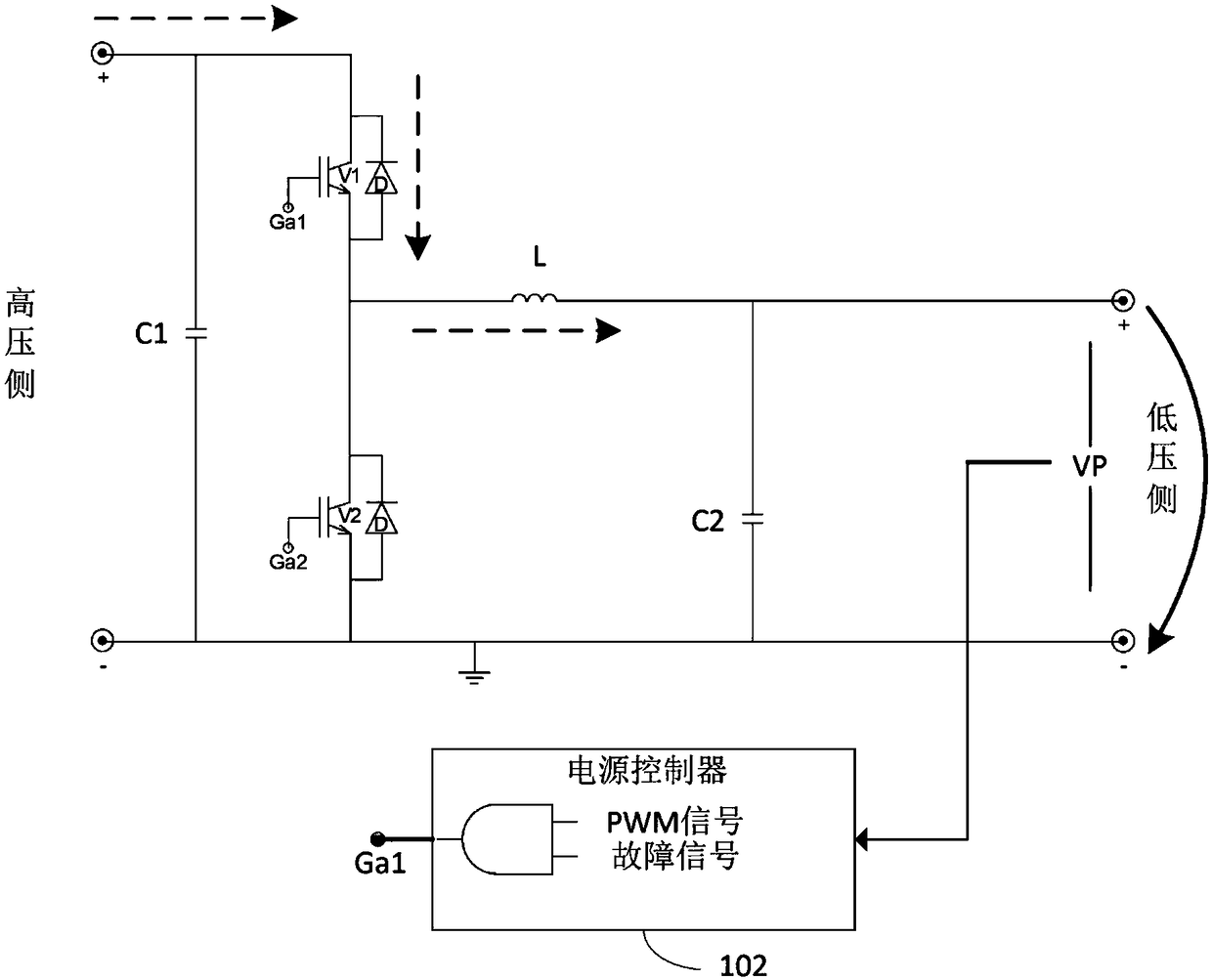 DCDC power supply control method, device thereof and DCDC power supply protecting circuit