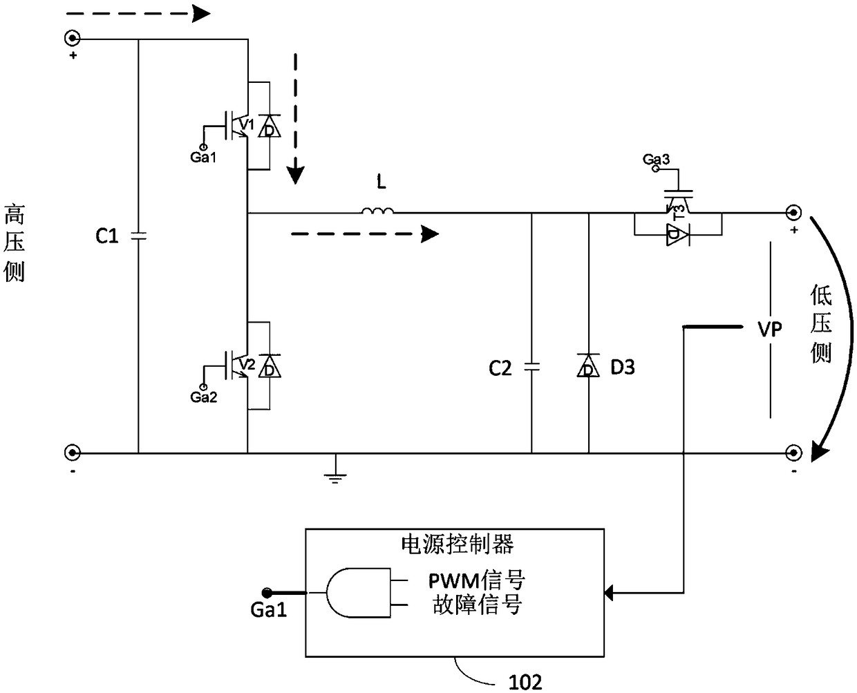 DCDC power supply control method, device thereof and DCDC power supply protecting circuit