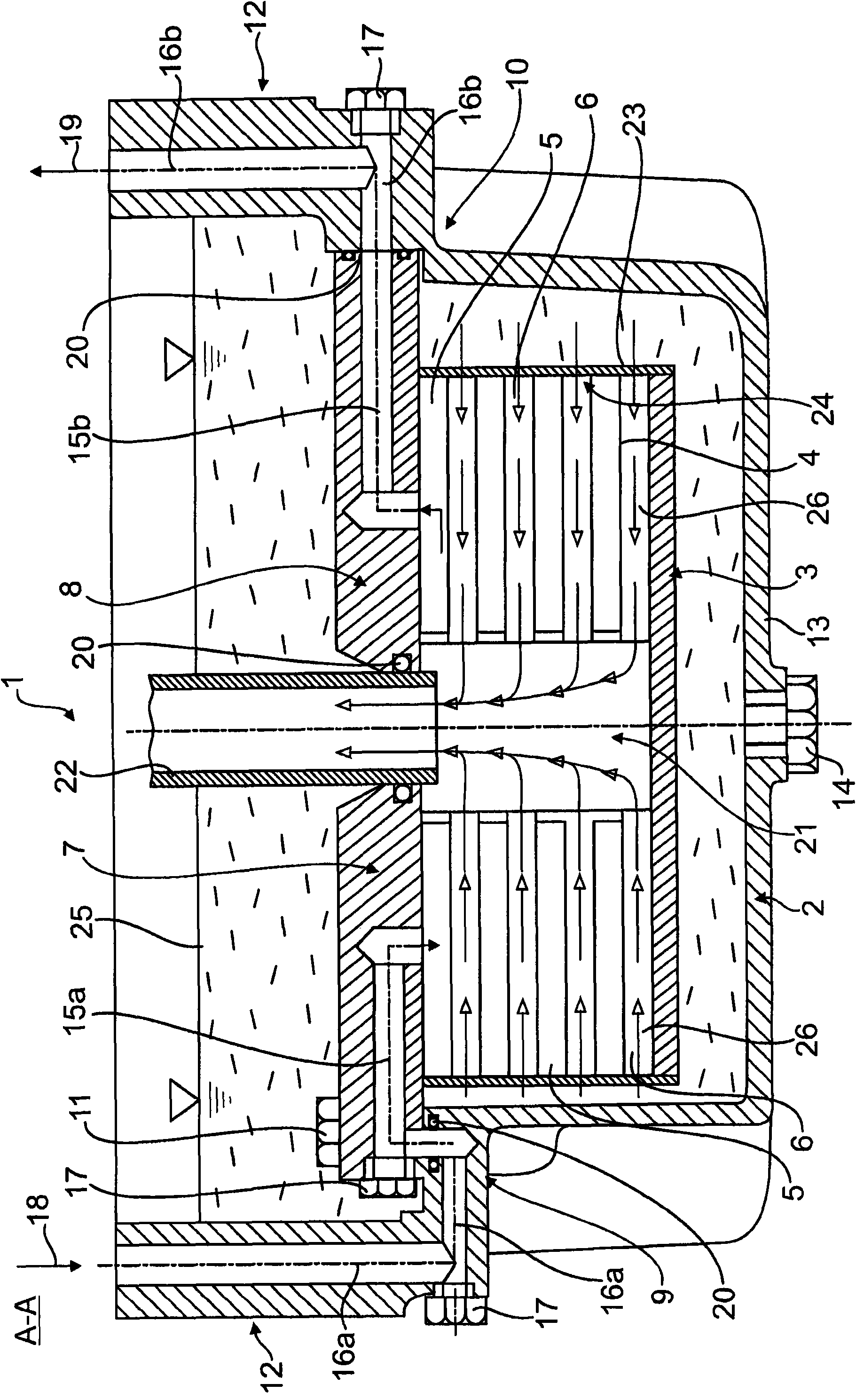 Cooling device for engine and/or gearbox oil, in particular of a combustion engine