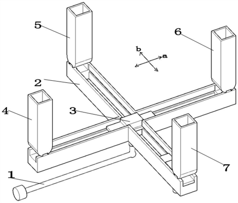 A cross-shaped blood collection tube providing device and blood collection tube providing method