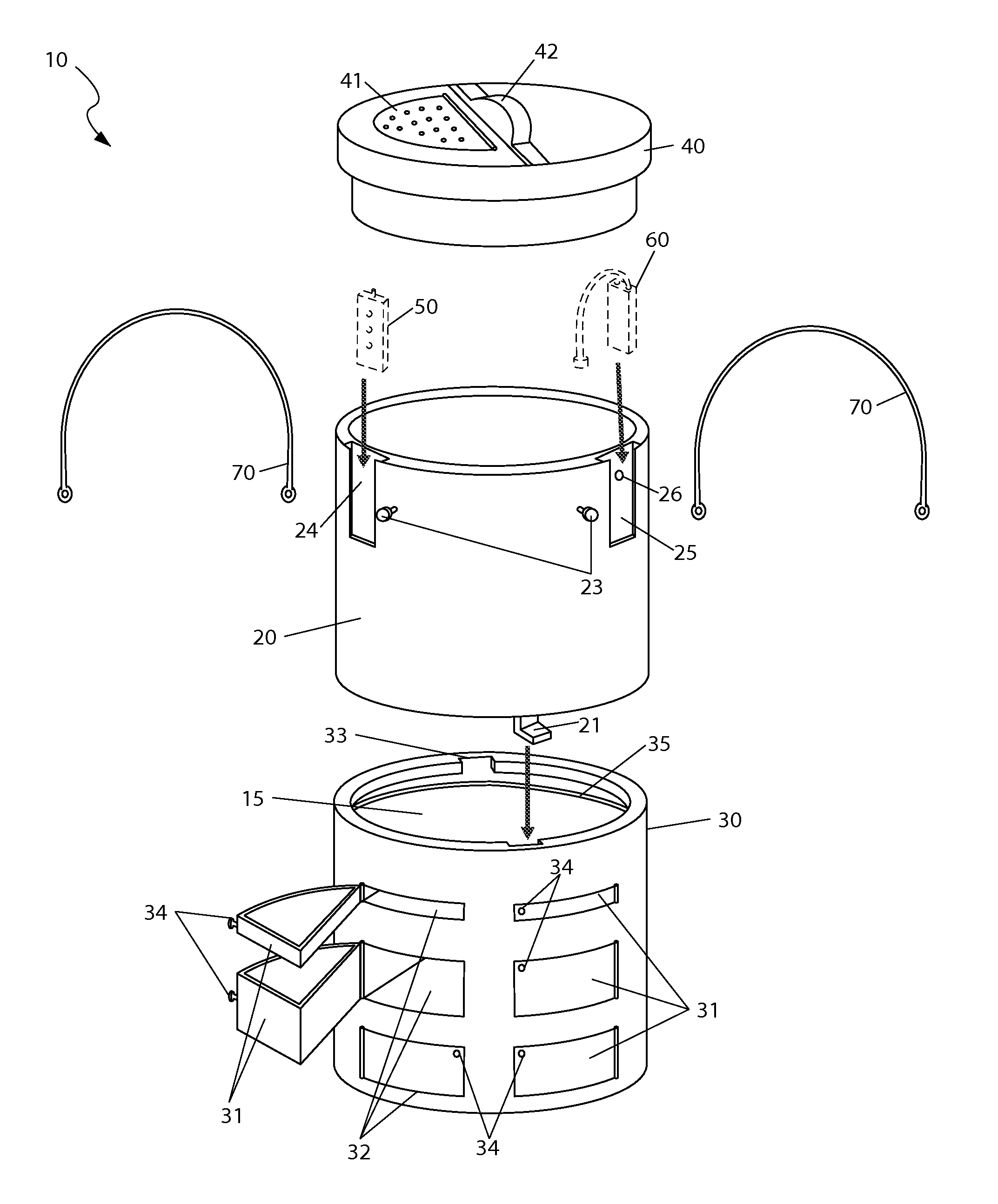 Combination bait bucket and tackle box