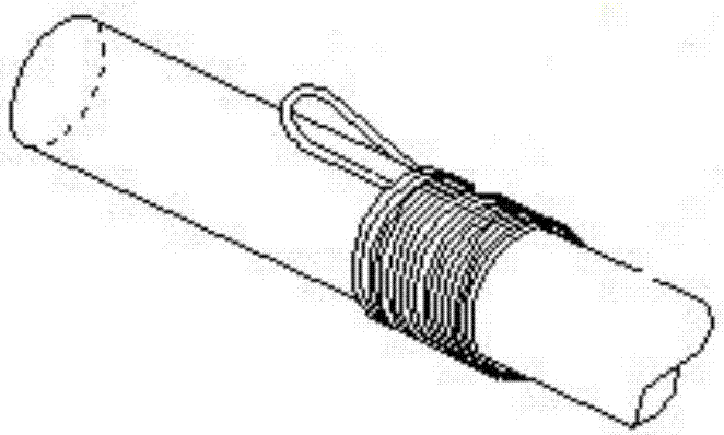 Mounting technology for integrally formed fixing wire ring of fishing rod