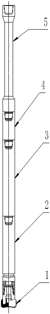 Kilometer-depth L-shaped ground pre-grouting drilling tool assembly applied to hole drilling and hole drilling process