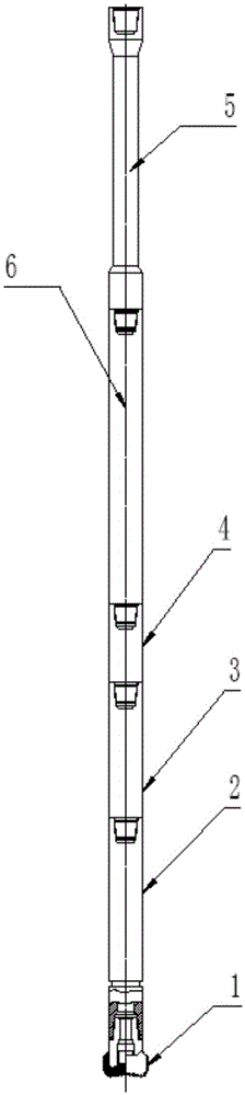 Kilometer-depth L-shaped ground pre-grouting drilling tool assembly applied to hole drilling and hole drilling process