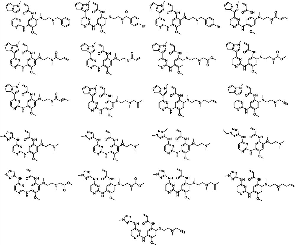 Aminopyrimidine derivative and application as EGFR tyrosine kinase inhibitor