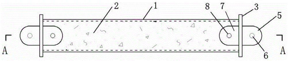 Steel tube fiber concrete support