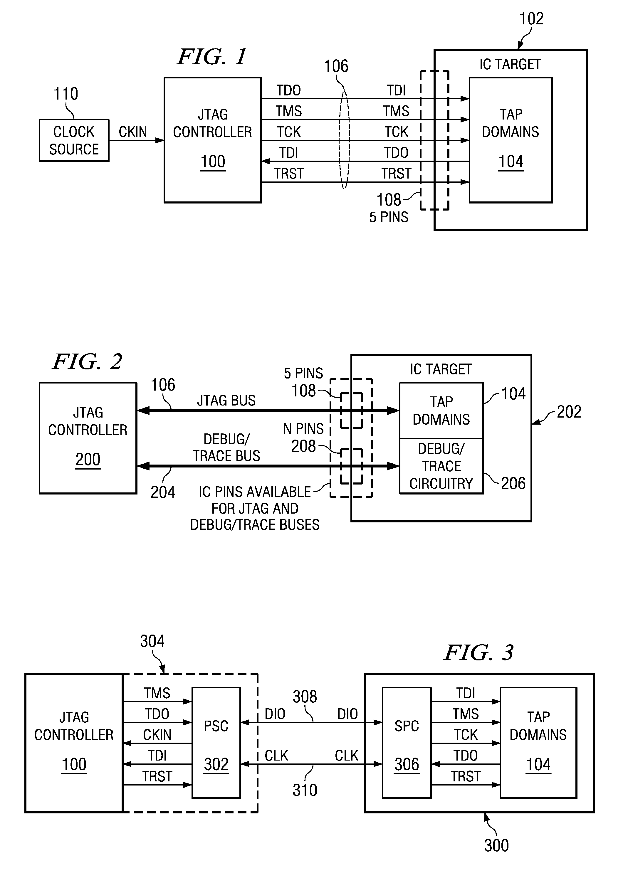 Selectable jtag or trace access with data store and output