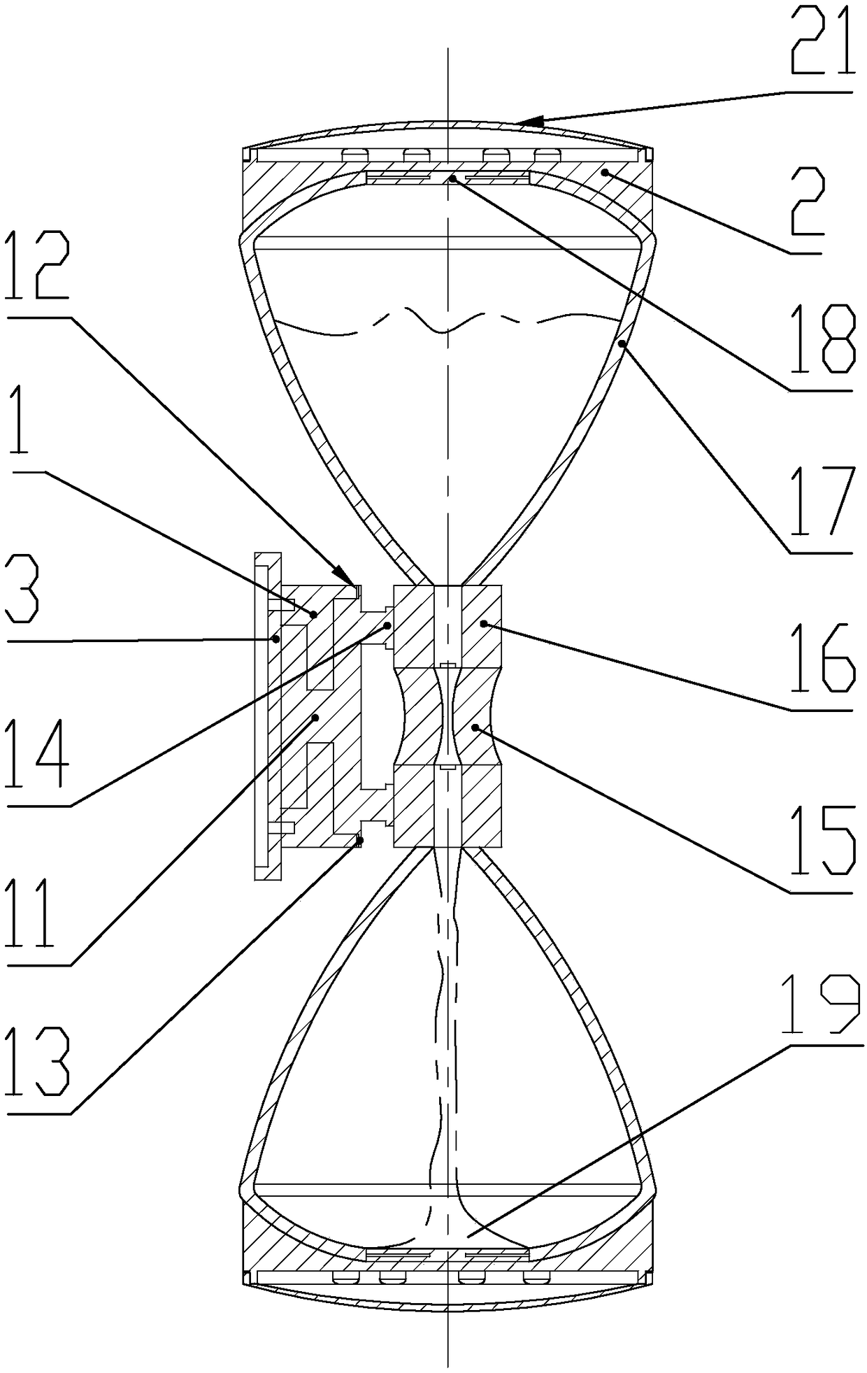 A wall-mounted hourglass creative lamp