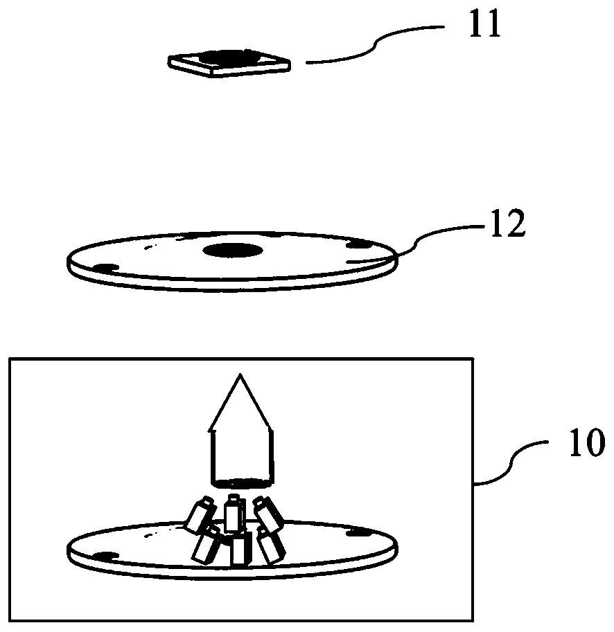 Tissue component non-invasive detection device, tissue component non-invasive detection system and wearable equipment