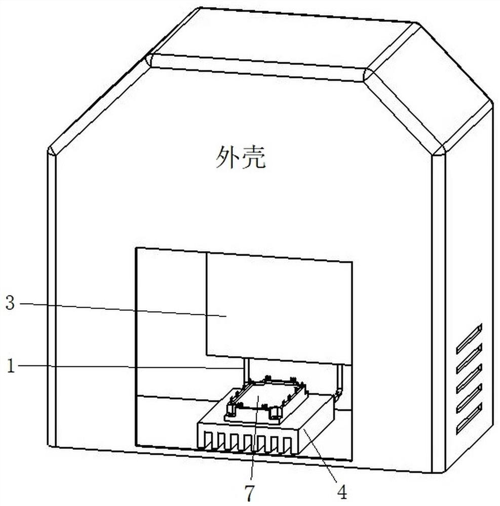 Heat dissipation method of electronic integrated module