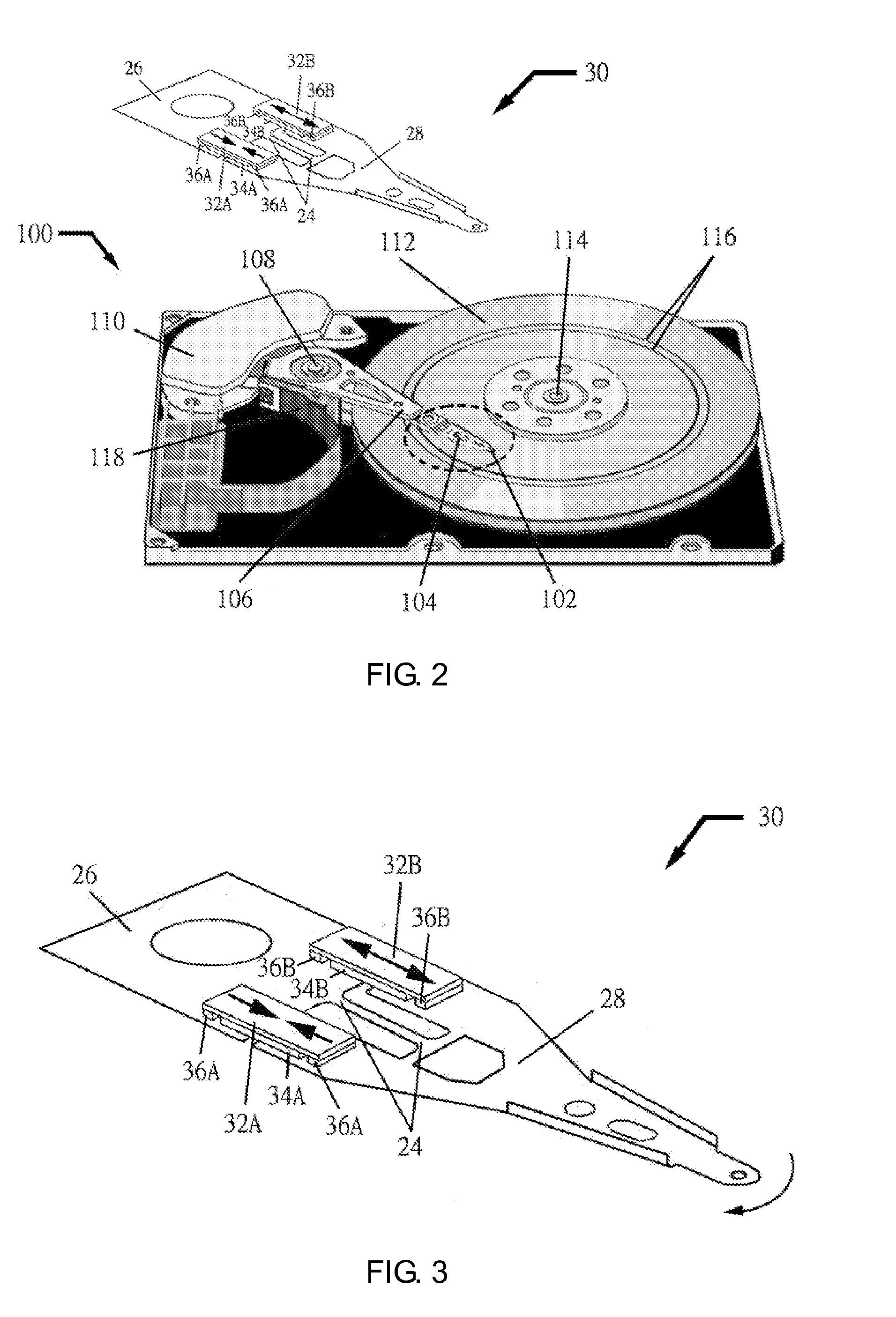 Piezoelectric actuated suspension with passive damping in hard disk drives