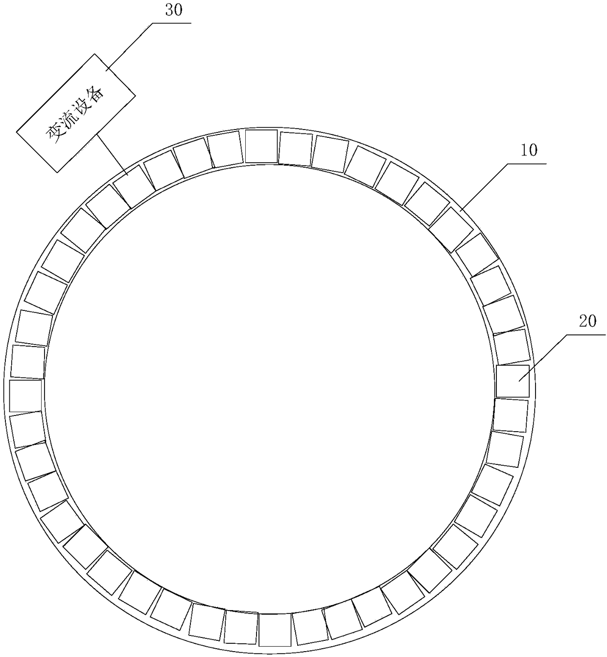 Circular track magnetic levitation vehicle energy storage system