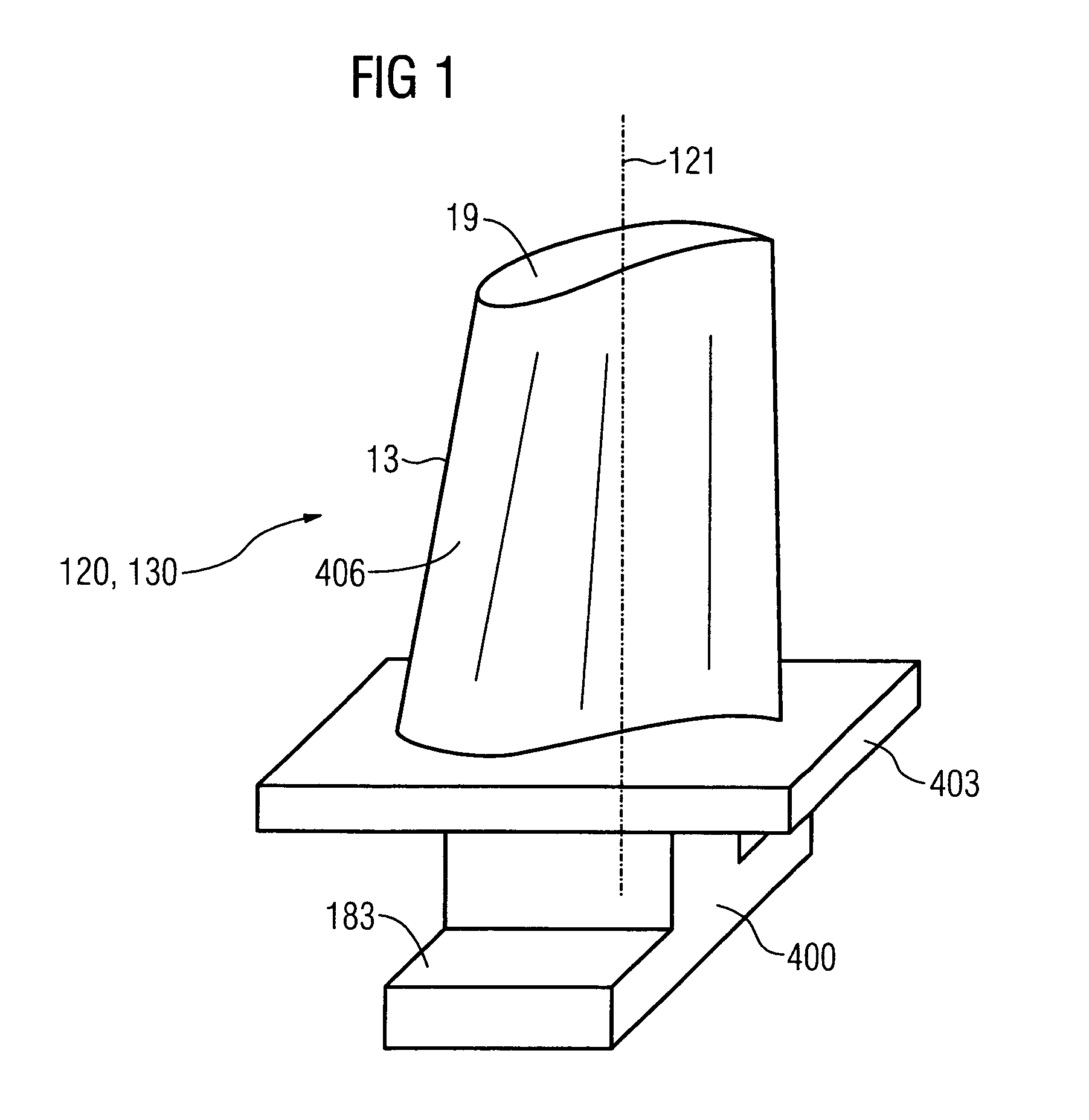 Cooled turbine blade