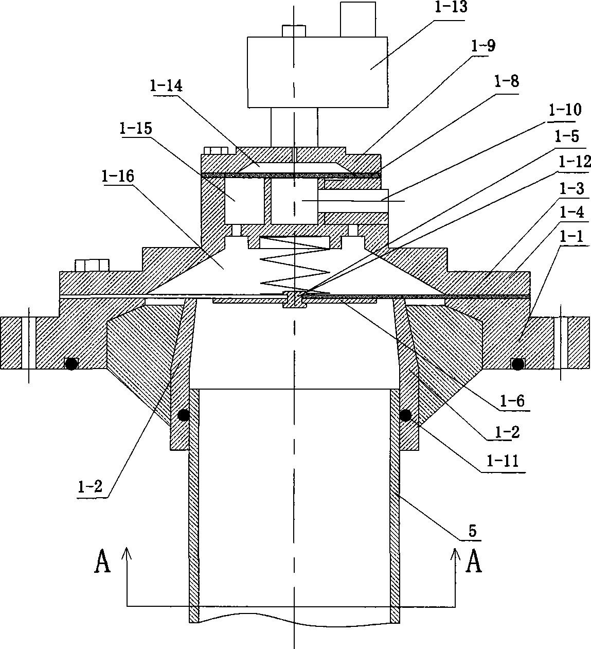 Submerged diaphragm type air cannon