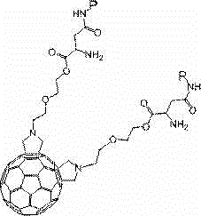 Method for synthetizing fullerene bis-addition polypeptide by combining liquid phase and solid phase