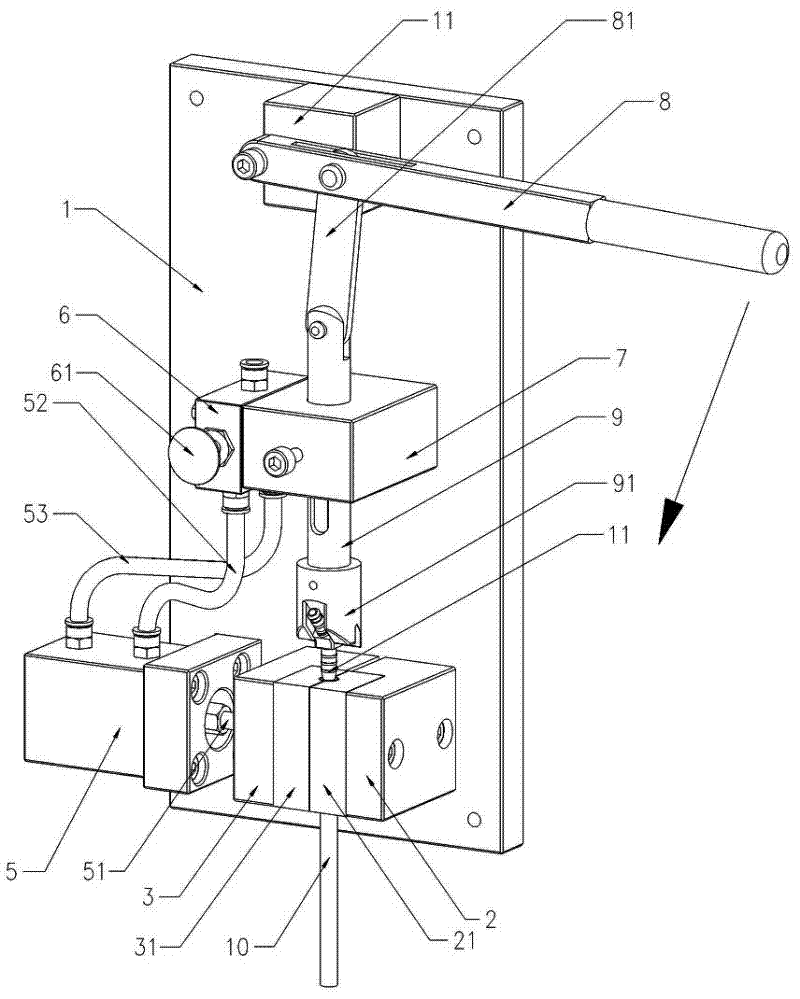 Hose fitting assembly station