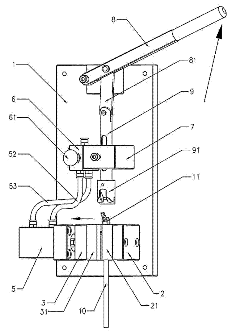 Hose fitting assembly station