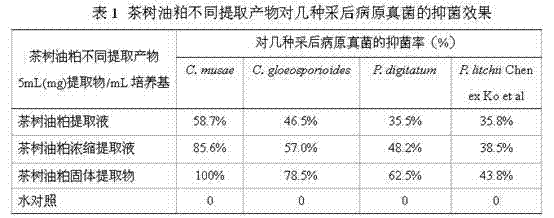 Preparation method for active mixed extract of tea tree oil meal as well as extract and application of extract