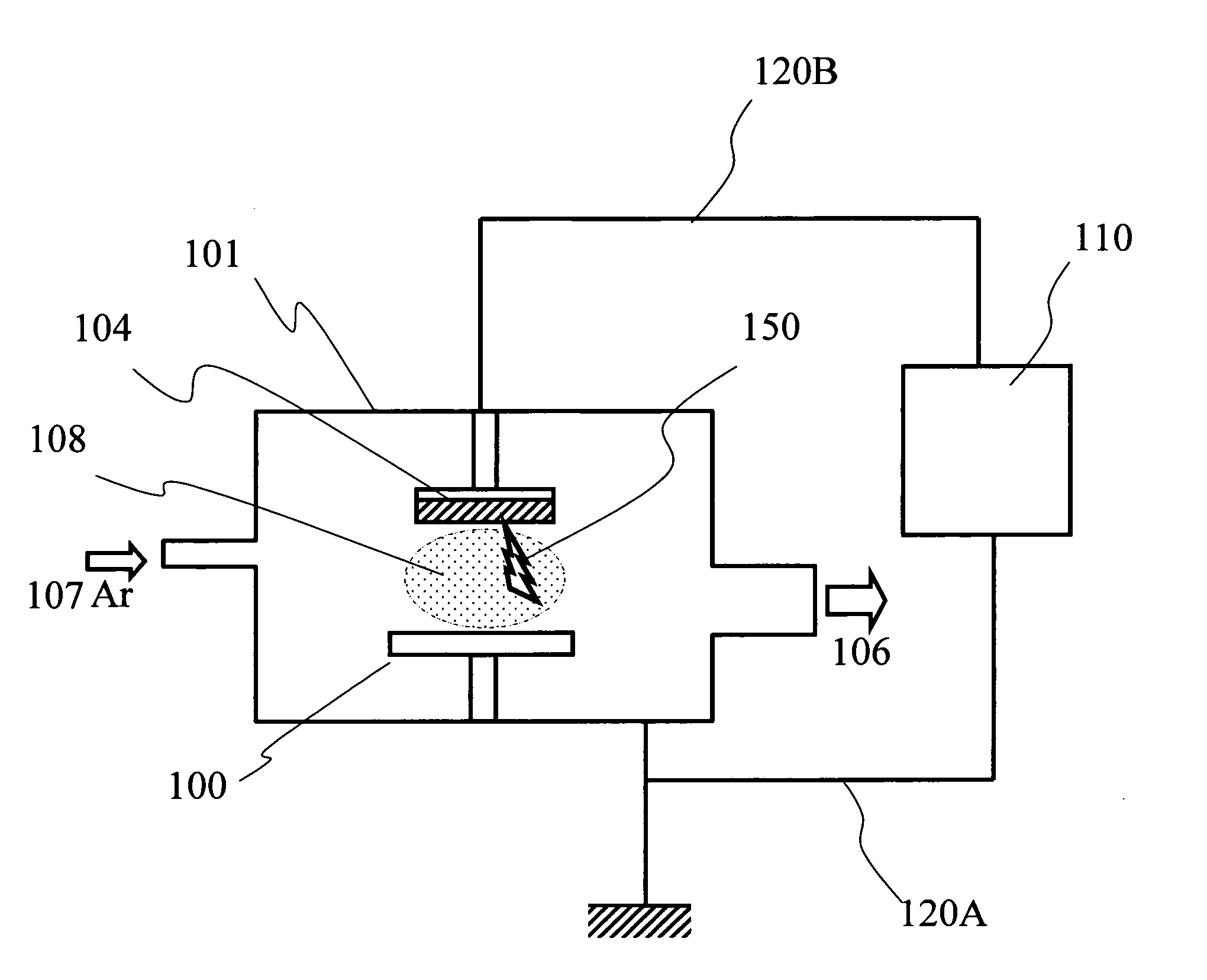 Discharging power source, sputtering power source, and sputtering device