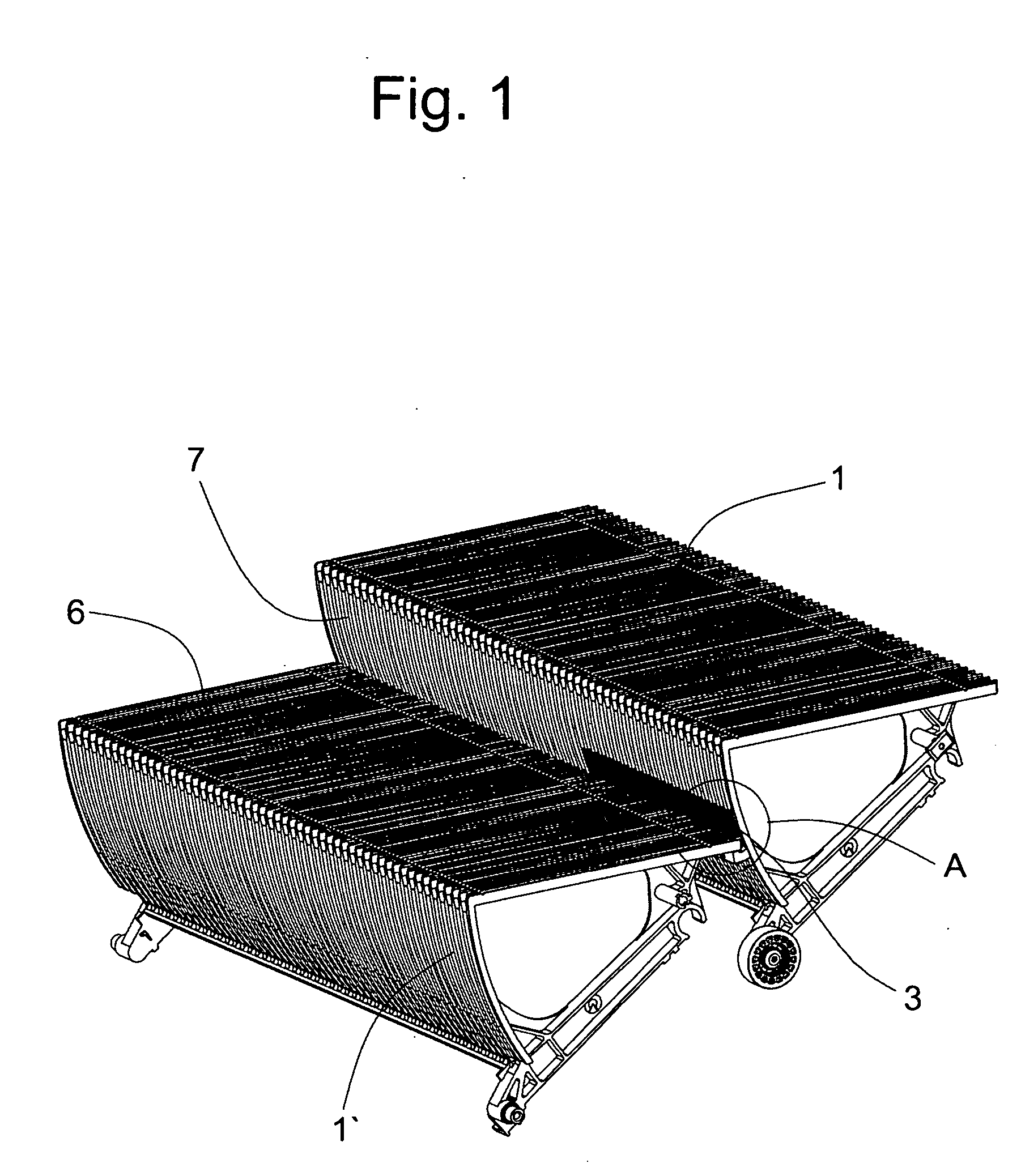 Escalator with riser brushes, step of such an escalator and method of modernizing an escalator