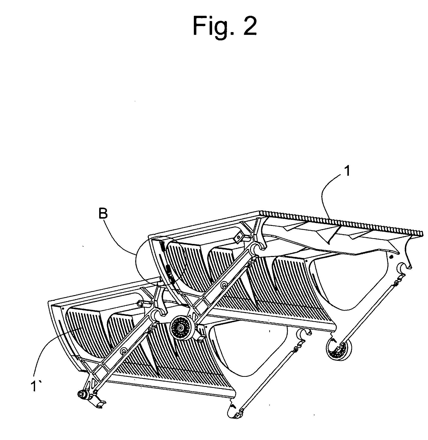 Escalator with riser brushes, step of such an escalator and method of modernizing an escalator