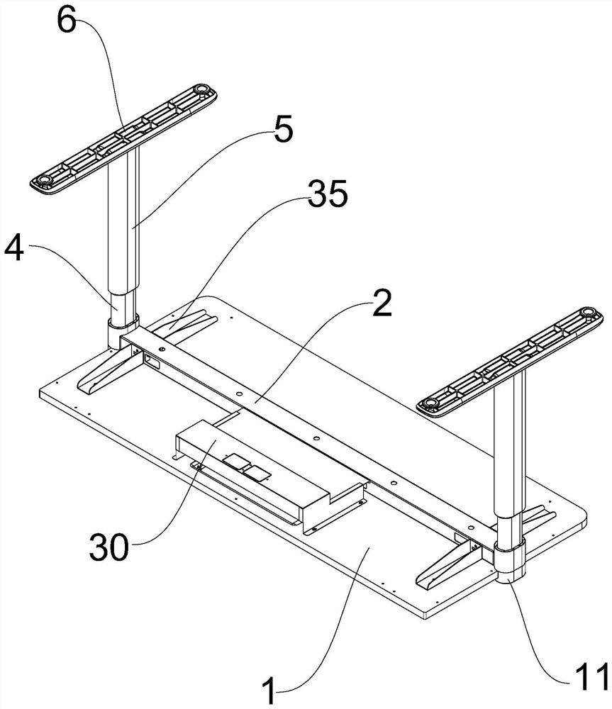 Lifting table capable of hiding cable