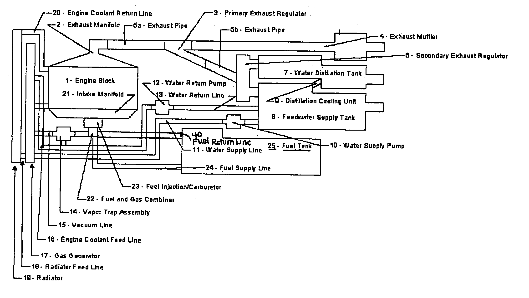 Hydrogen oxygen generation system for an internal combustion engine