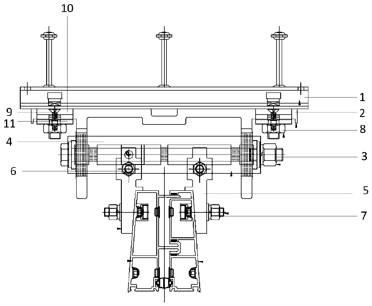 Space three-dimensional multidirectional-adjusting aluminum alloy support system