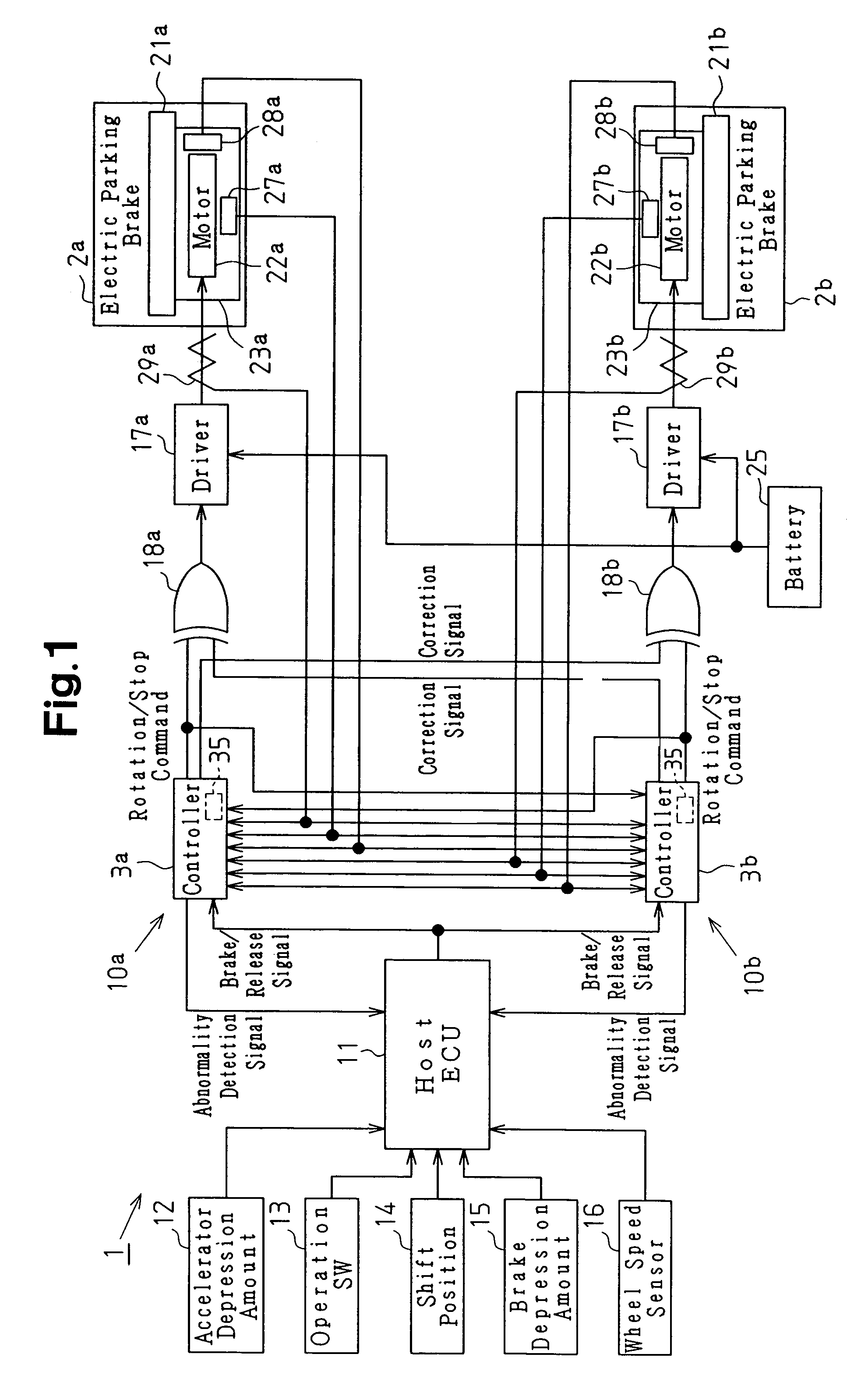 Electric parking brake system