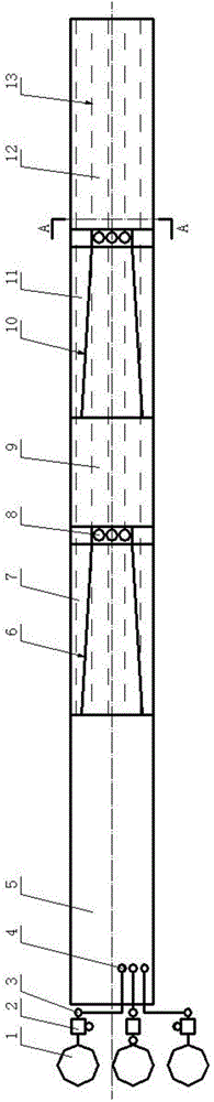 Controlled-release fertilizer special particle speed changing device without secondary mixing