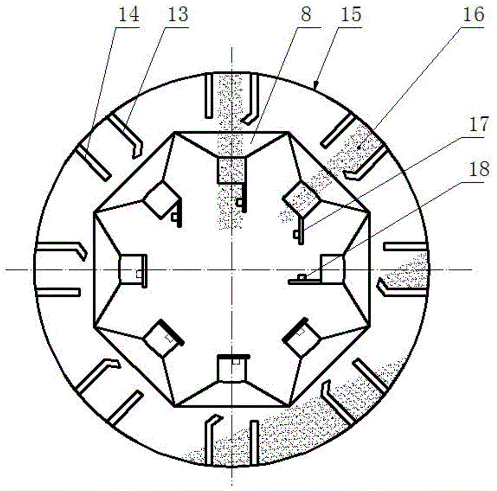 Controlled-release fertilizer special particle speed changing device without secondary mixing