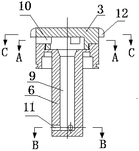 Upper turbine driving rotary spraying device for ocean drilling platform pile shoe assistant lifting