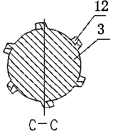 Upper turbine driving rotary spraying device for ocean drilling platform pile shoe assistant lifting