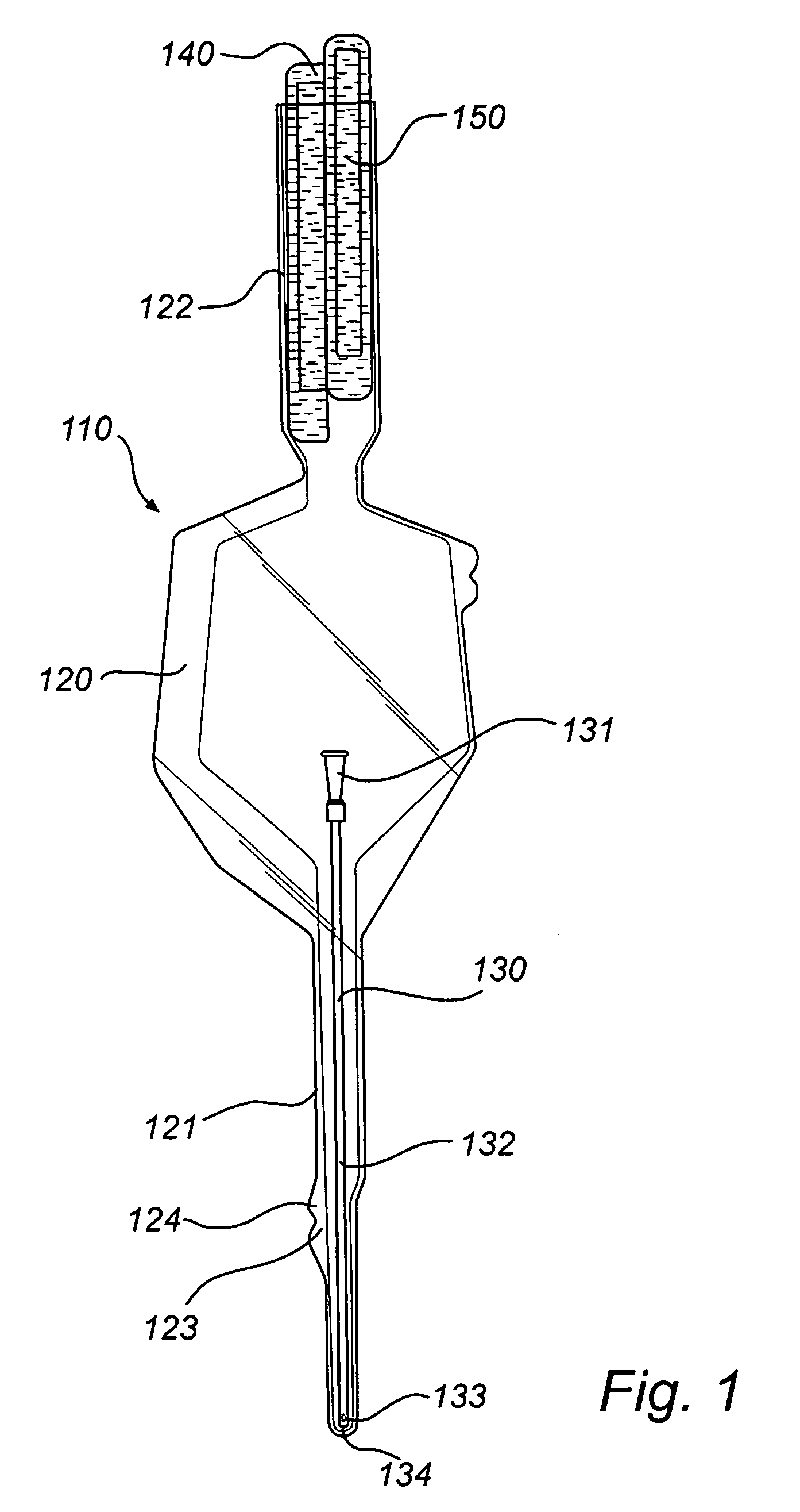 Assembly with osmolality-increasing fluid