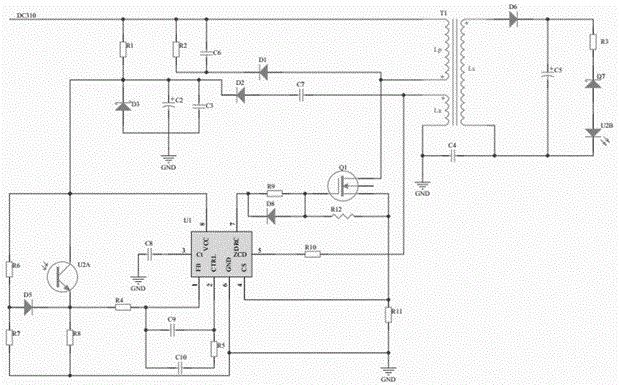 LED illuminating system with space optical communication function