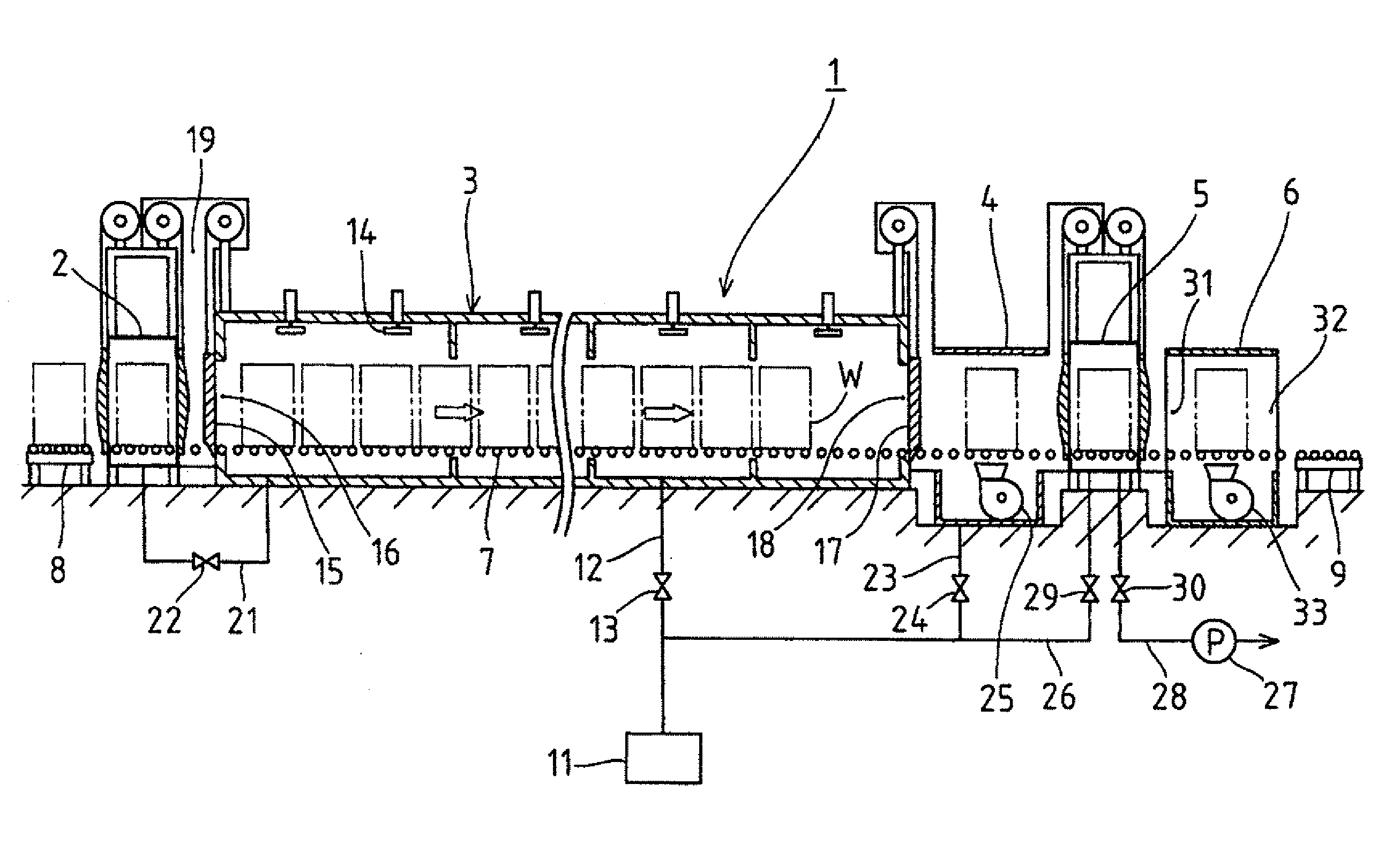 Continuous heat treatment furnace