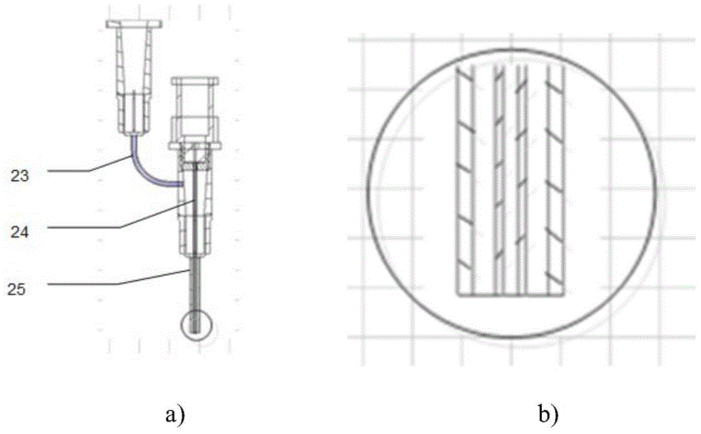 Print nozzle system and mixed spraying printing technology of adjustable soft hollow tube support