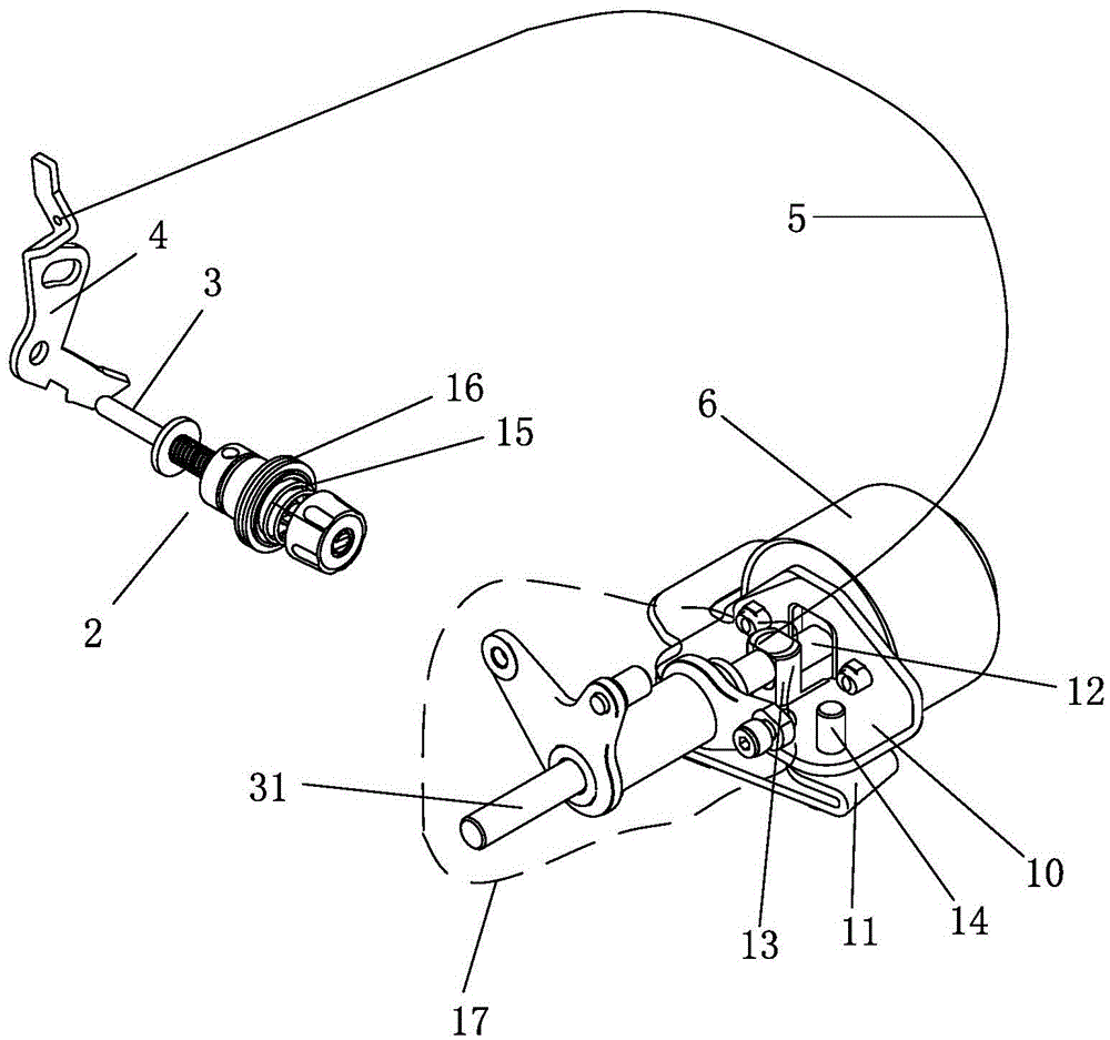 Sewing machine thread loosening device for removing bird nest structure and use method