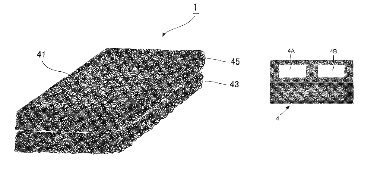 Core material for cushion, and cushion