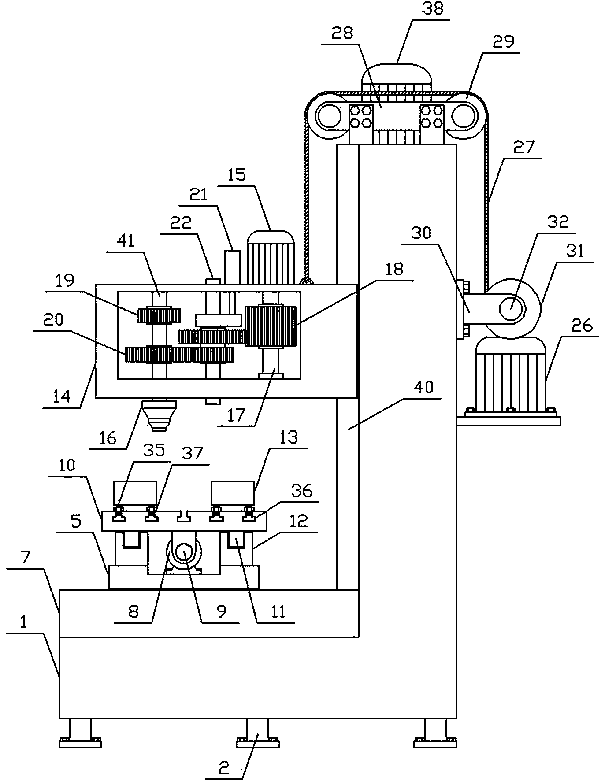 Vertical machining device