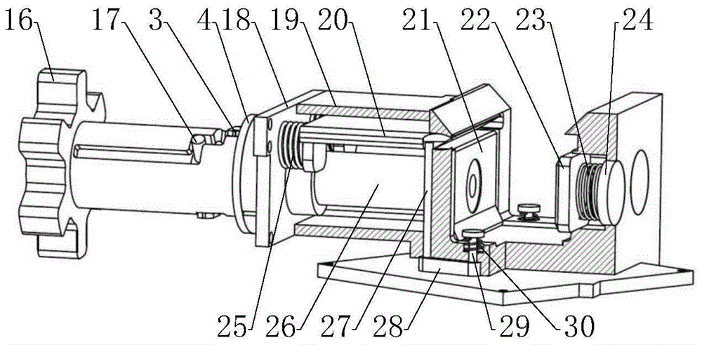 A connecting device suitable for the outer handle of a space vehicle