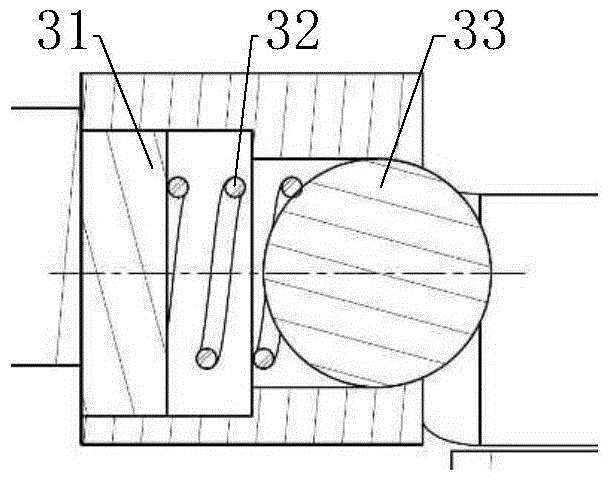 A connecting device suitable for the outer handle of a space vehicle