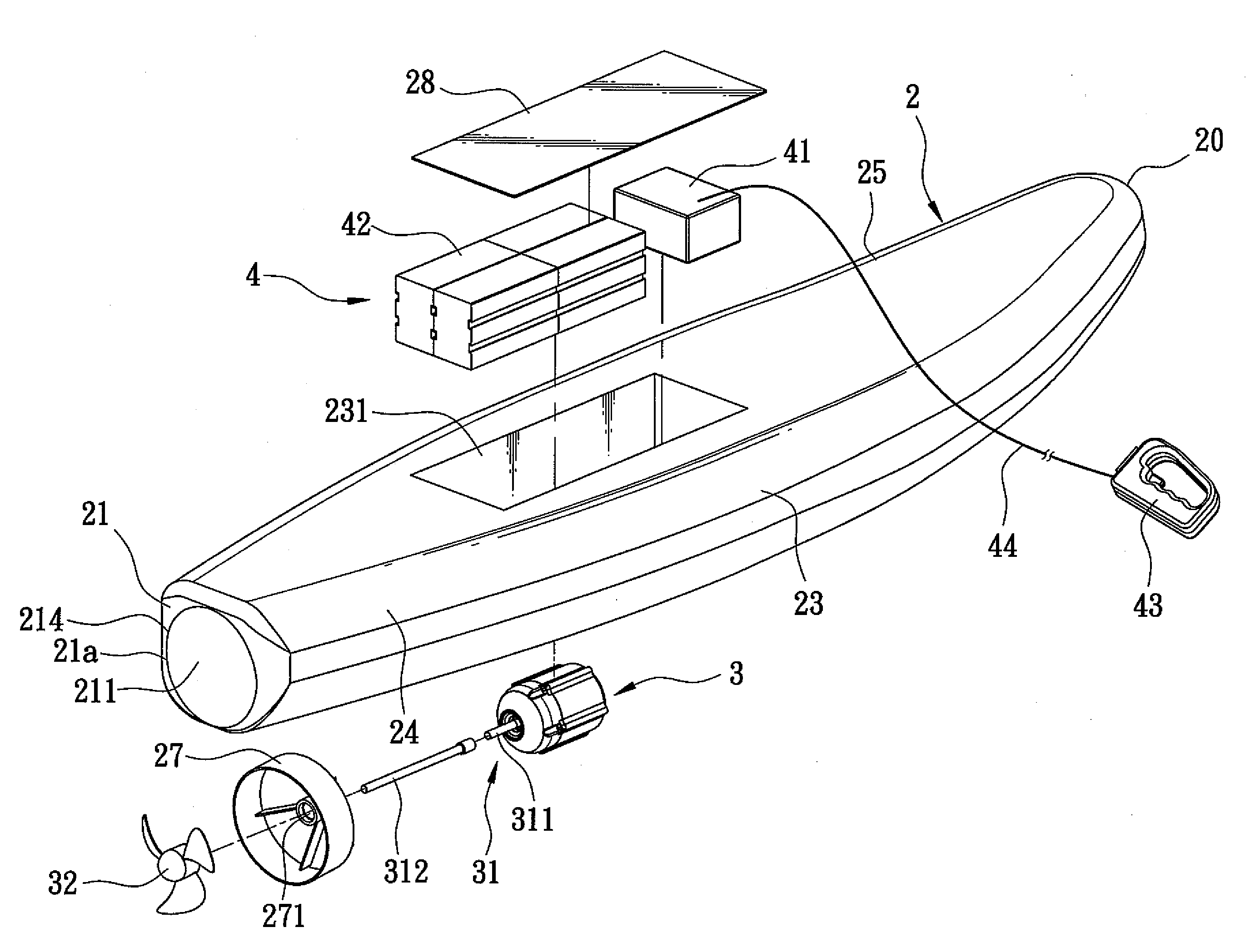 Propeller driven surfing device