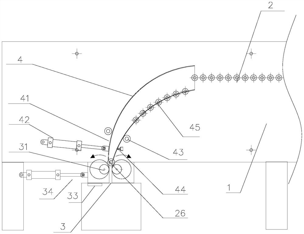 Automatic vertical bag output equipment for vertical mouth bags