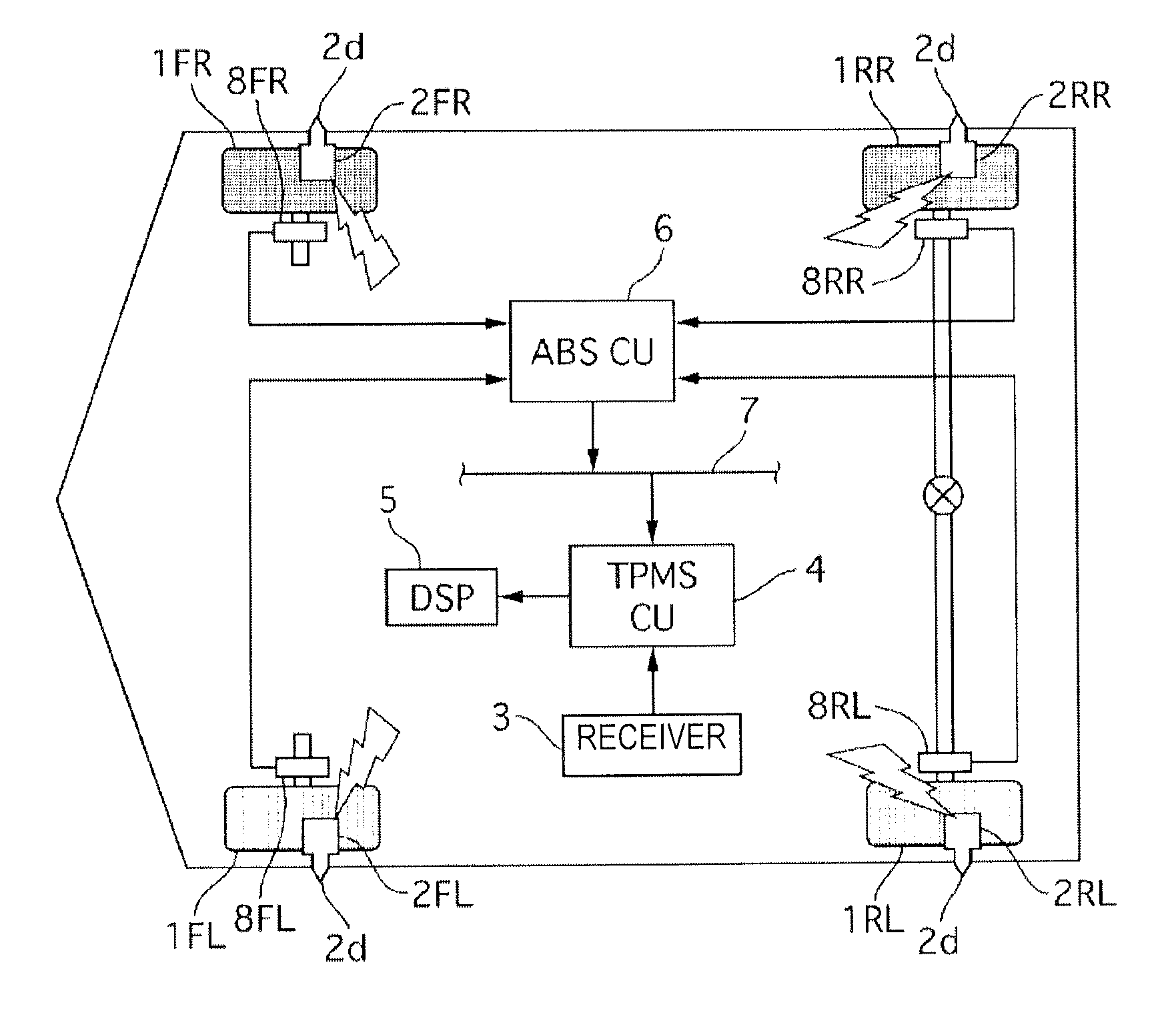 Tire air pressure monitoring device